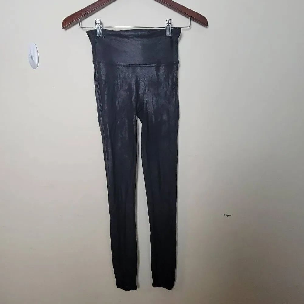 Spanx Faux Leather Leggings Black Small